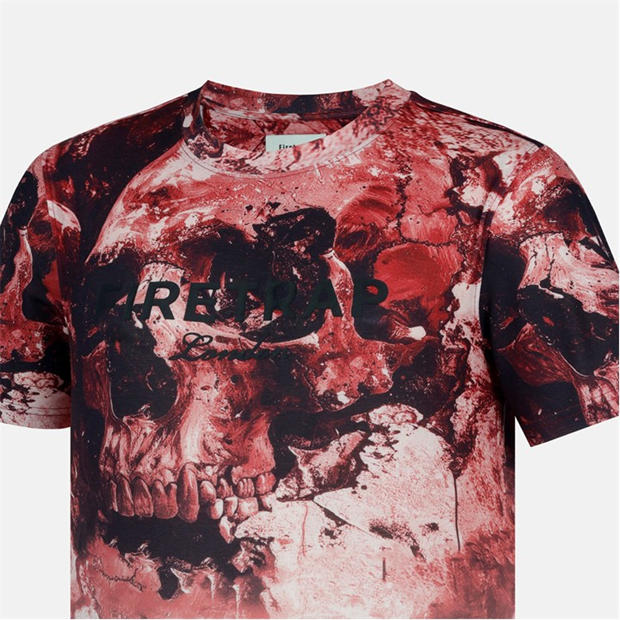 Burgundy - Firetrap - Sub T Shirt Mens