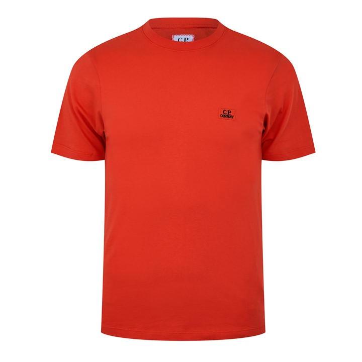 Cp Company Men's Red Regular Fit Basic T-Shirt