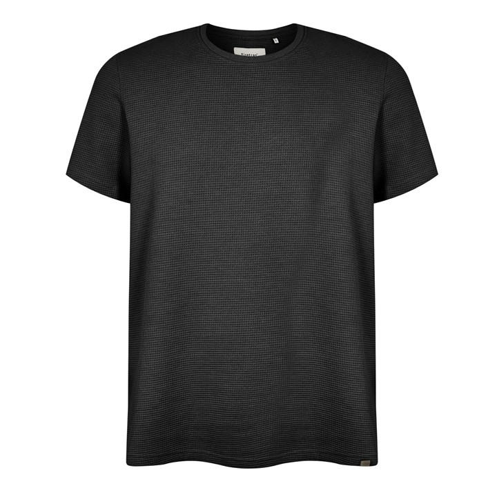 Firetrap Men's Black Regular Fit Waffle T-Shirt in Size L, Sports Direct
