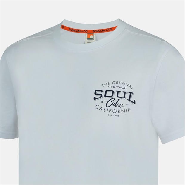 White Heritage - SoulCal - Graphic Print T-Shirt Men’s