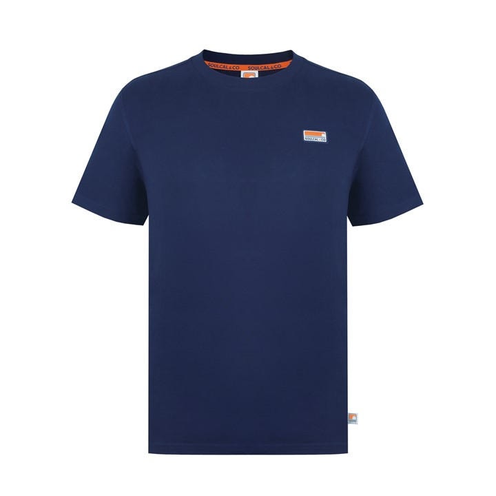 Soulcal Men' Blue Signature Regular Fit T-Shirt in Size S, Sports Direct