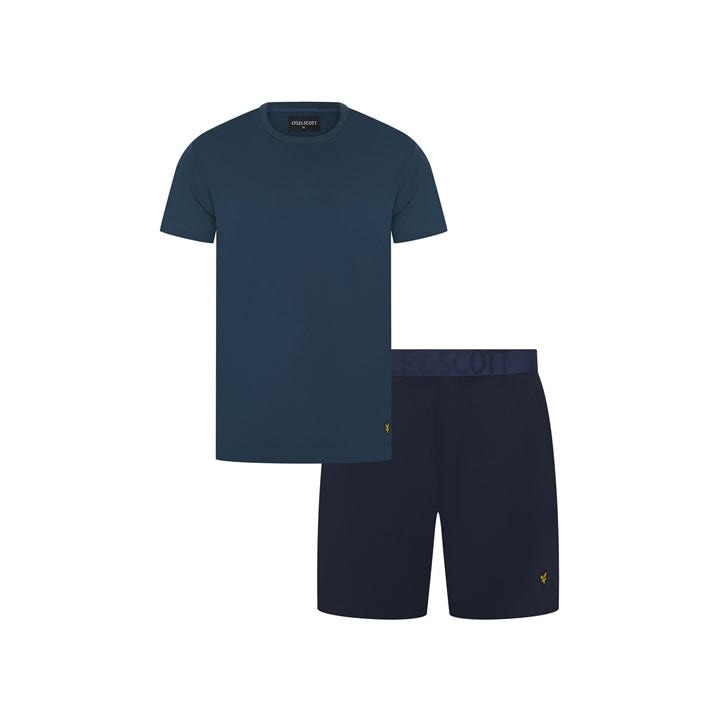Lyle And Scott Men's Blue Idris Pyjama Set in Size XL, Sports Direct