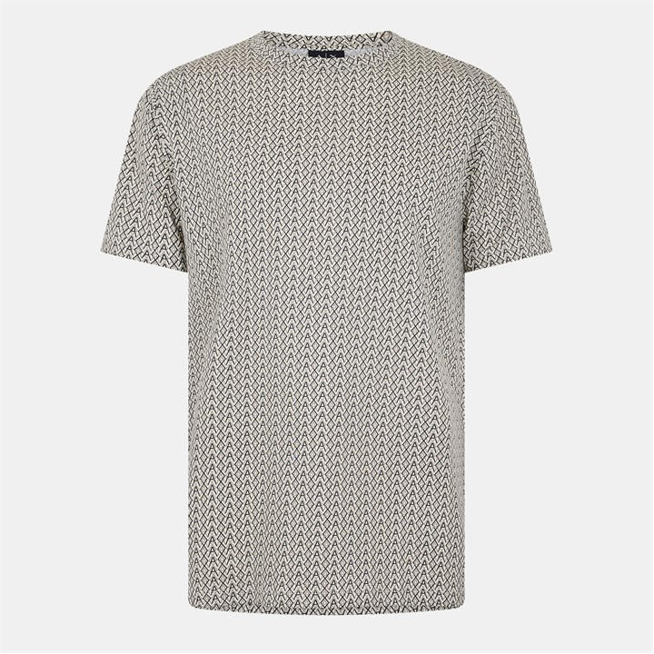 Armani Exchange Men's Cream Ax All Over Print T-Shirt in Size M, Sports Direct