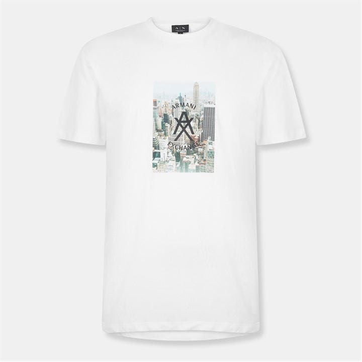 Armani Exchange Men's White Ax Skyline T-Shirt in Size M, Sports Direct