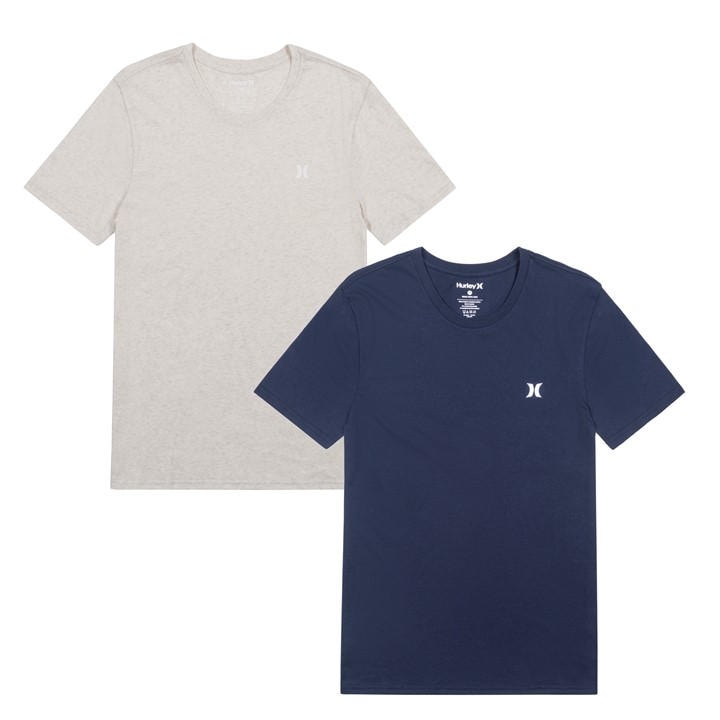 Hurley Men's  2Pk Crew T-Shirts in Size XL, Sports Direct