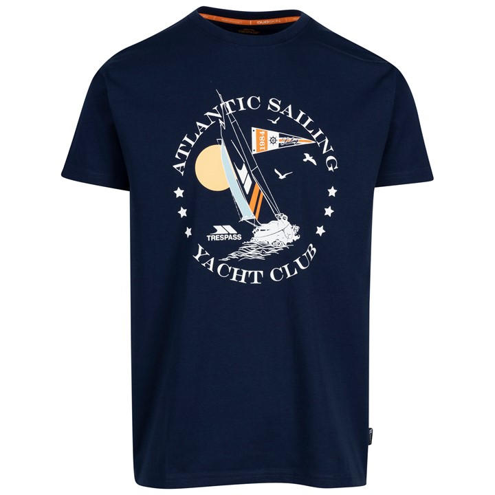 Trespass Men' Blue Cedarf T-Shirt in Size S, Sports Direct