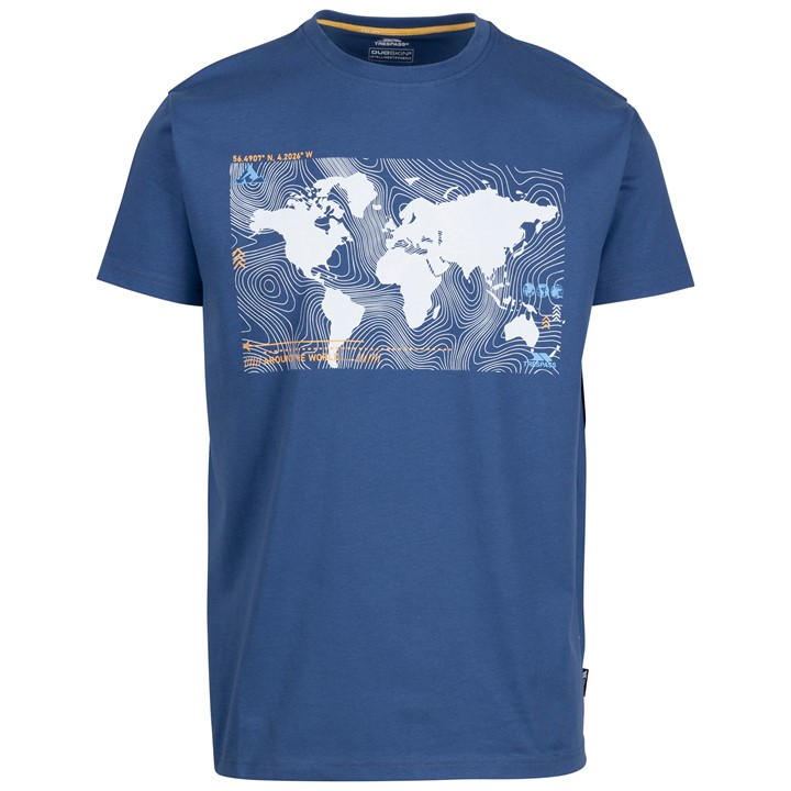Trespass Men's Blue Chera T-Shirt in Size M, Sports Direct