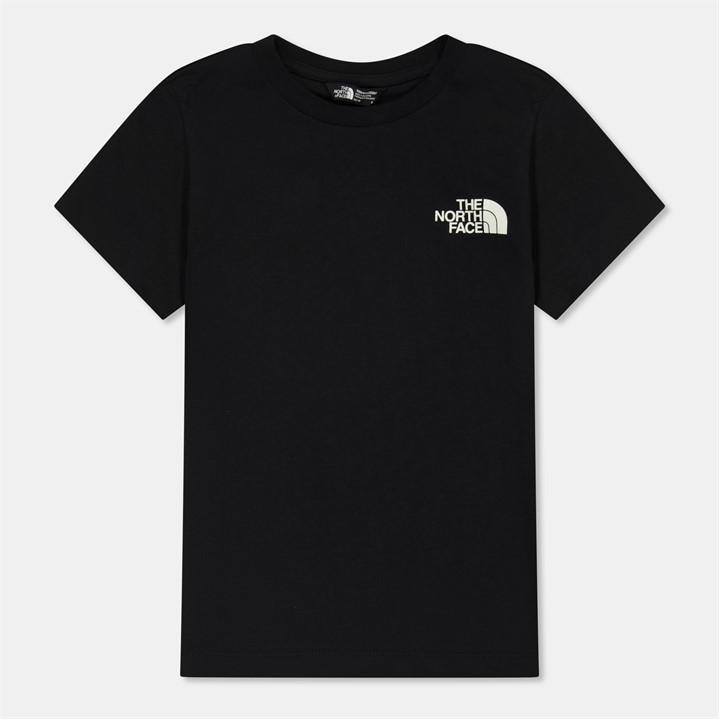 The North Face  Kids Black Regular Fit Mountain T-Shirt in Size XS, Sports Direct