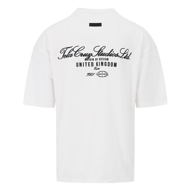 White - Tela Cruz - Men's Studio Tee Oversized T-Shirt