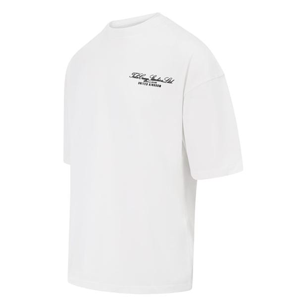 White - Tela Cruz - Men's Studio Tee Oversized T-Shirt