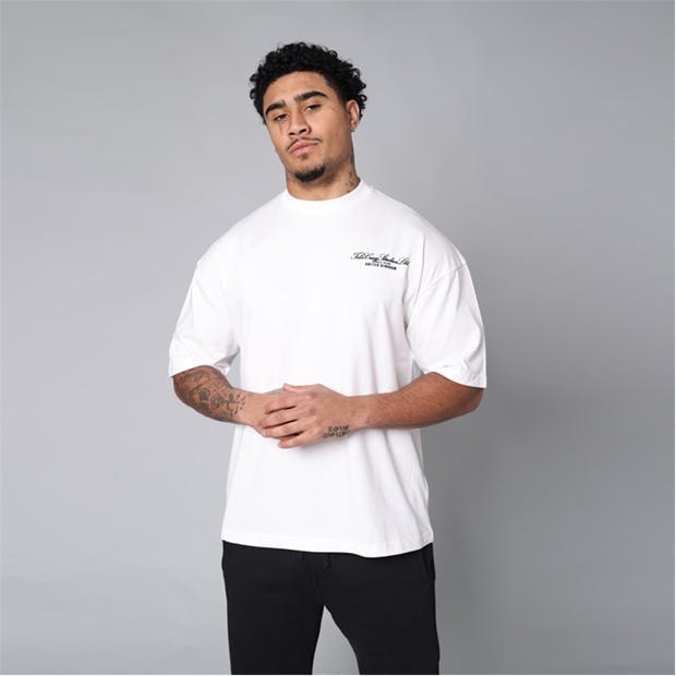 White - Tela Cruz - Men's Studio Tee Oversized T-Shirt