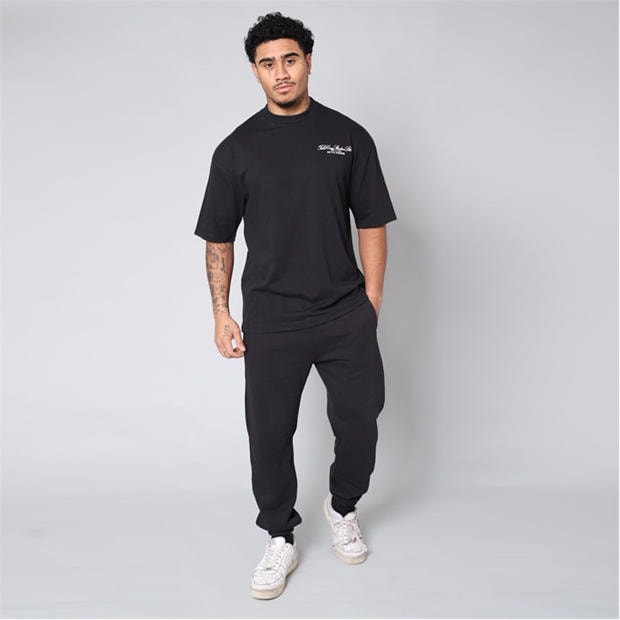 Black - Tela Cruz - Men's Studio Tee Oversized T-Shirt