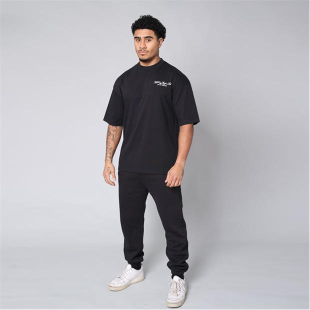 Black - Tela Cruz - Men's Studio Tee Oversized T-Shirt
