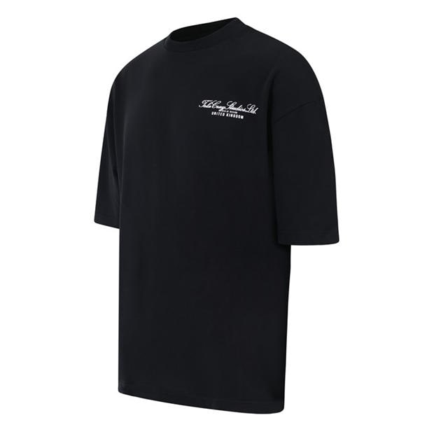 Black - Tela Cruz - Men's Studio Tee Oversized T-Shirt