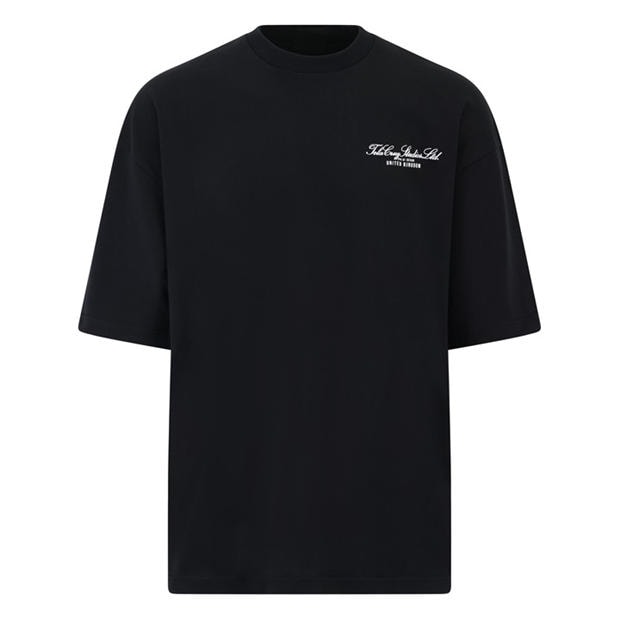 Black - Tela Cruz - Men's Studio Tee Oversized T-Shirt