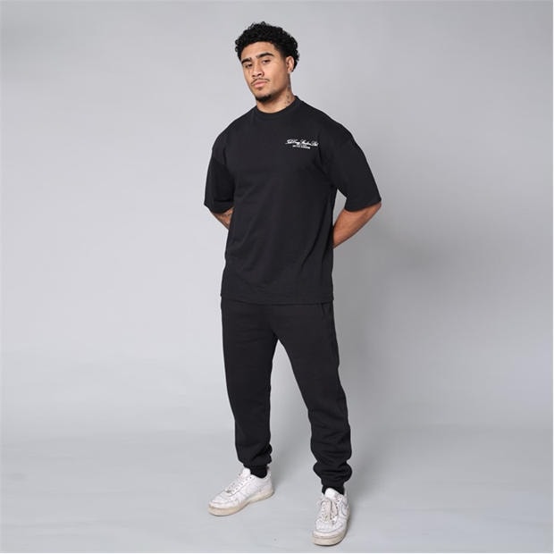 Black - Tela Cruz - Men's Studio Tee Oversized T-Shirt
