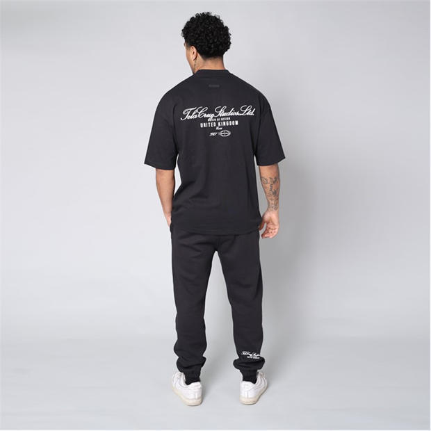 Black - Tela Cruz - Men's Studio Tee Oversized T-Shirt