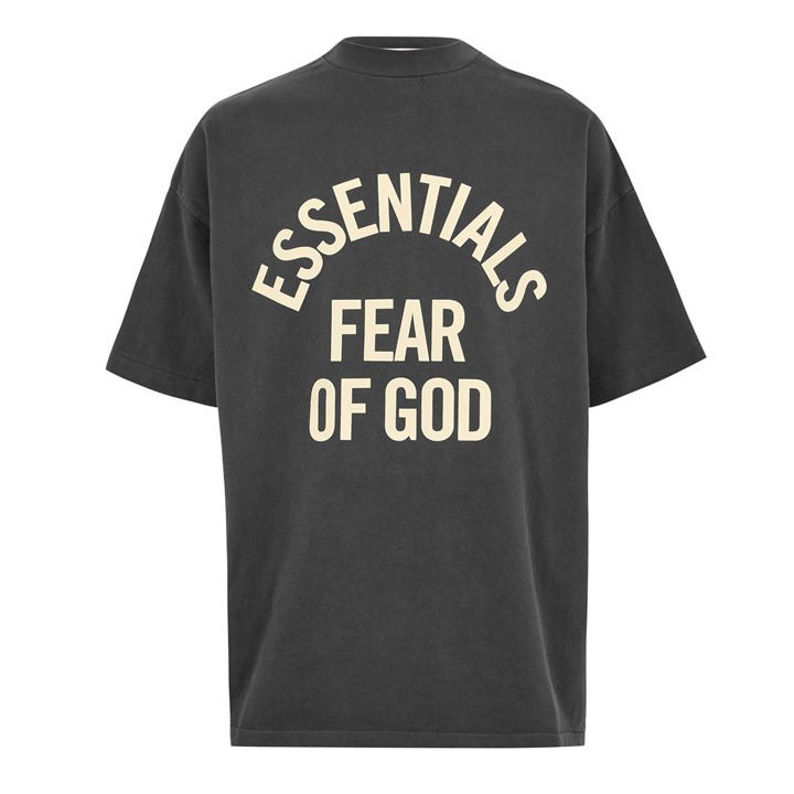 Fear Of God Essentials Men' Black Oversized T-Shirt in Size S, Sports Direct