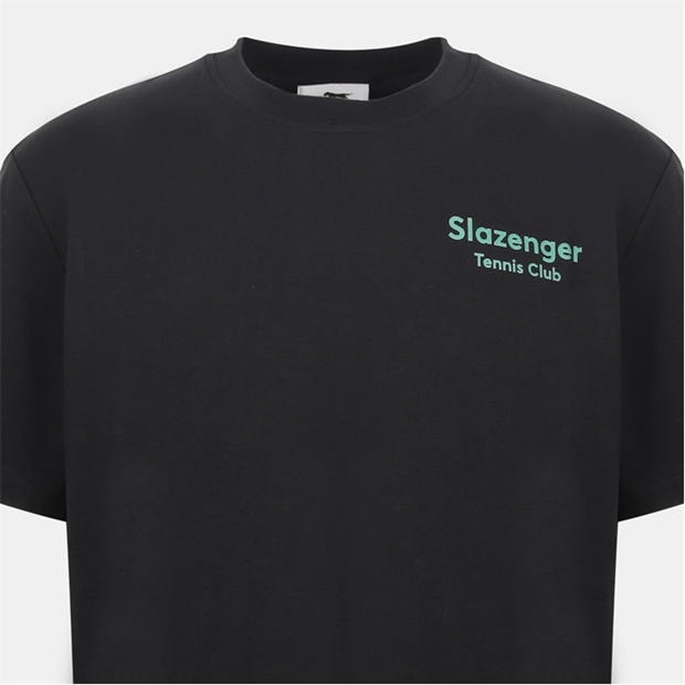 Black - Slazenger - Men's Slaz Tennis Club Regular Fit T-Shirt