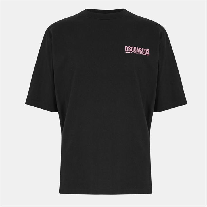 Dsquared2 Men' Black Loose Fit Oversized T-Shirt in Size S, Sports Direct