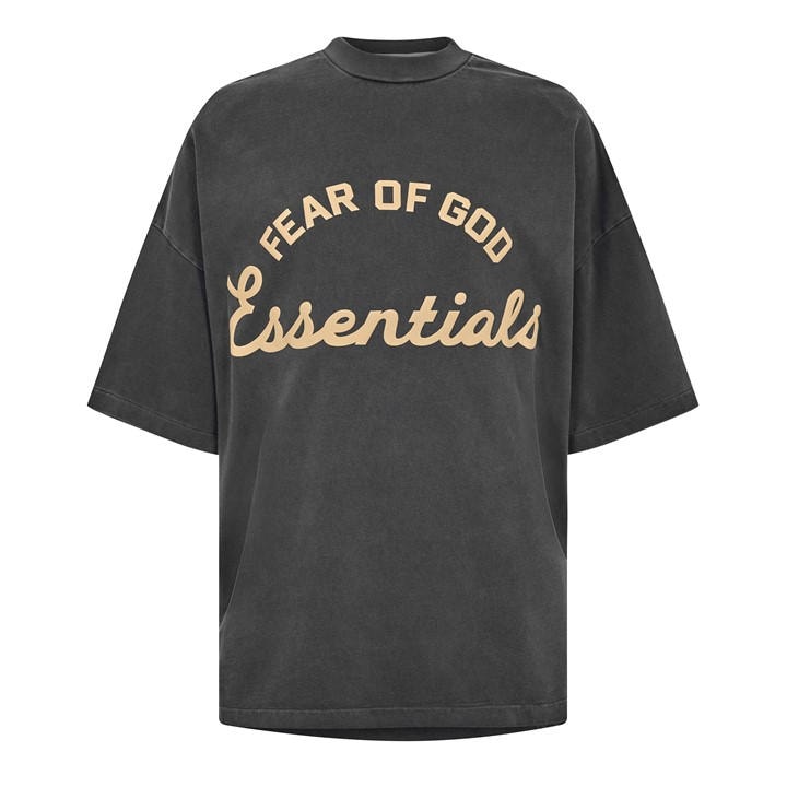Fear Of God Essentials Men' Black Oversized T-Shirt in Size S, Sports Direct