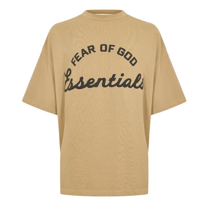 Fear Of God Essentials Men' Beige Oversized T-Shirt in Size S, Sports Direct