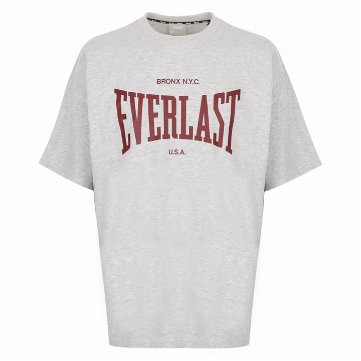 Everlast Men's Grey Cotton Short Sleeve Crew Neck T-Shirt in Size L, Sports Direct