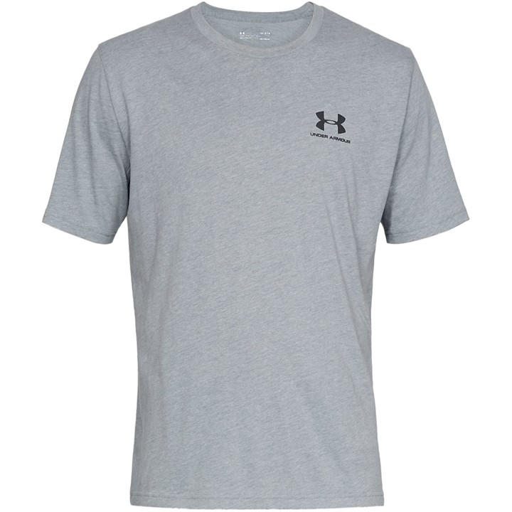 Under Armour Men's Grey Logo T-Shirt in Size 2XL, Sports Direct