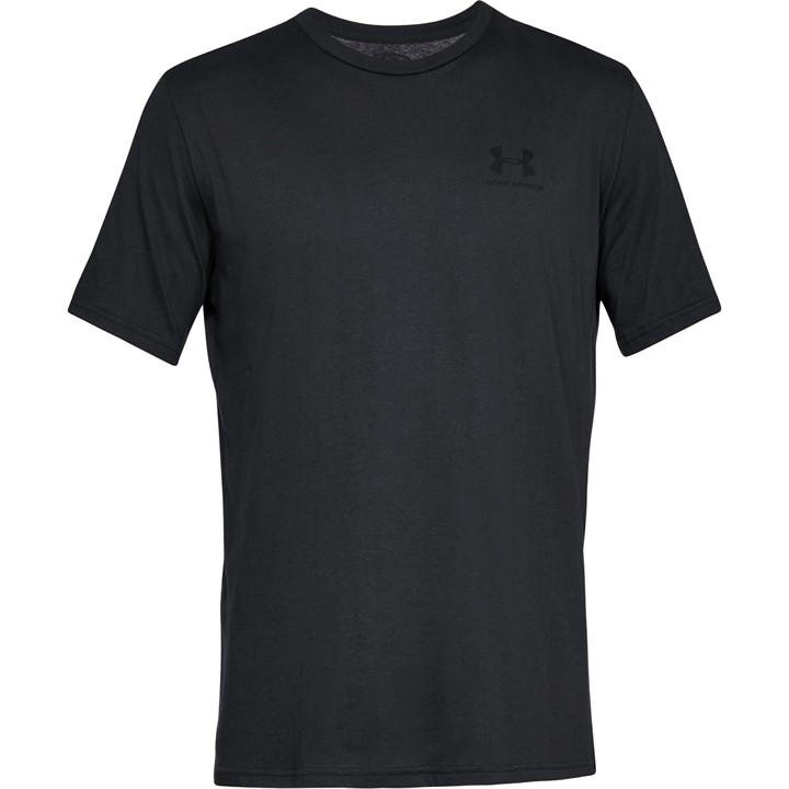 Under Armour Men's Black Logo T-Shirt in Size 2XL, Sports Direct