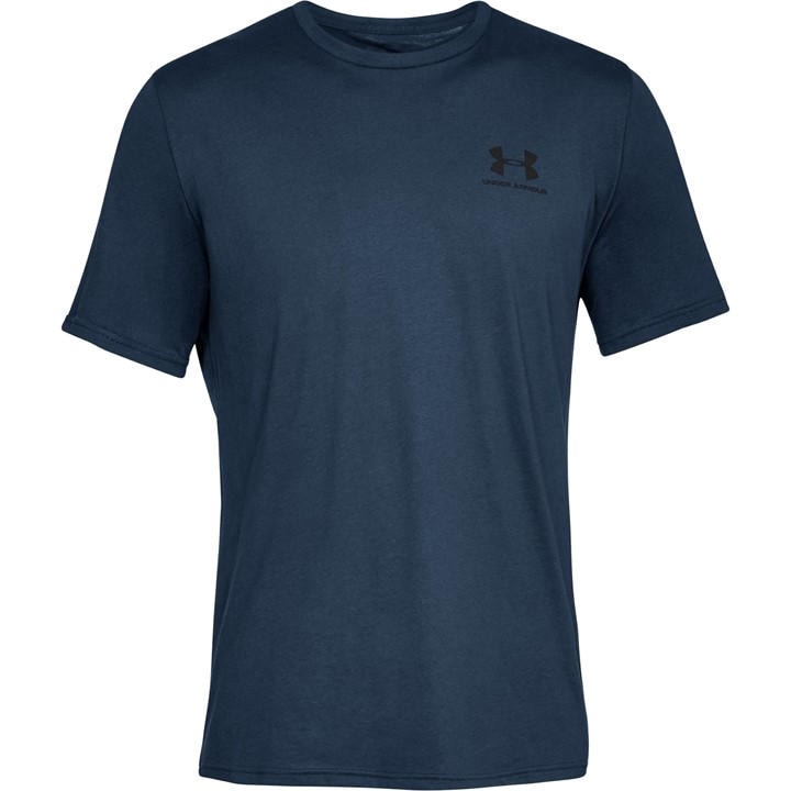 Under Armour Men's Blue Logo T-Shirt in Size M, Sports Direct