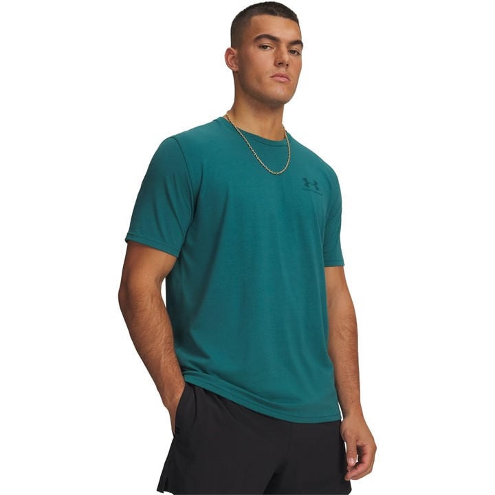 Under Armour Men's Green Logo T-Shirt in Size 2XL, Sports Direct