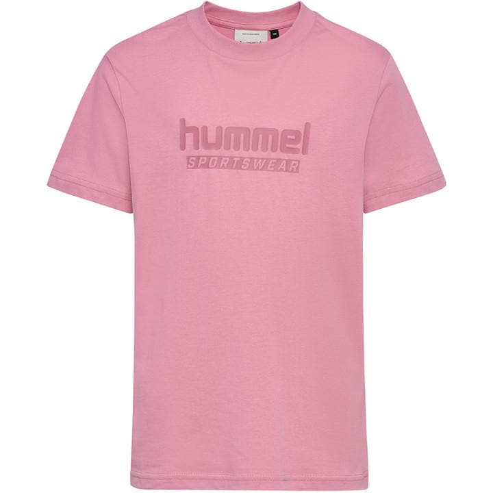 Hummel Boys Pink Base T Shirt  in Size 5, Sports Direct