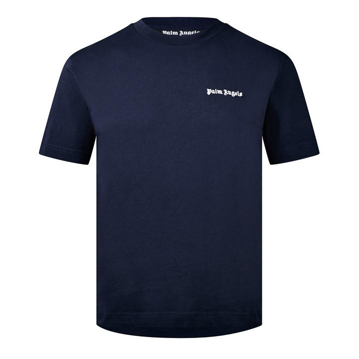 Palm Angels Men's Blue Embroidered Logo T-Shirt in Size XS, Sports Direct