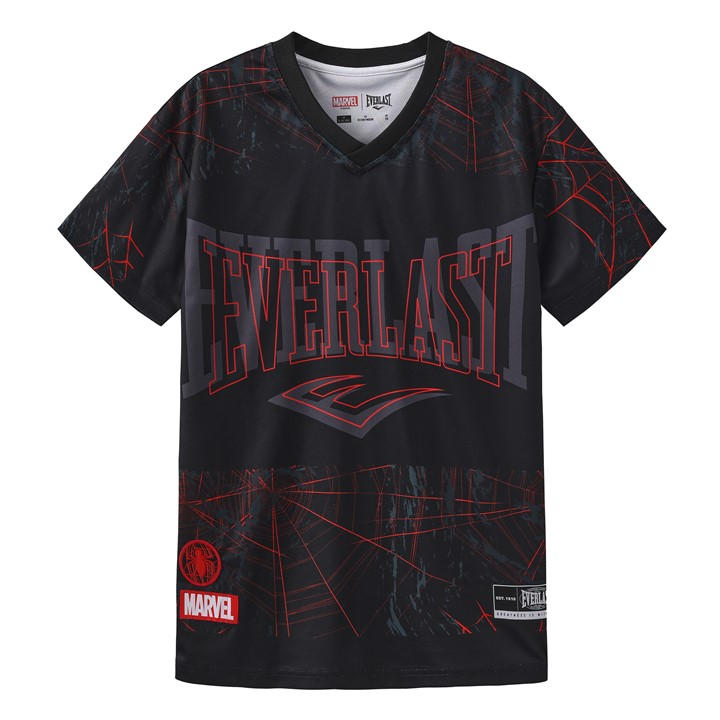 Everlast Boys Black Spiderman Sports T-Shirt  in Size 7 - 8 Years, Sports Direct