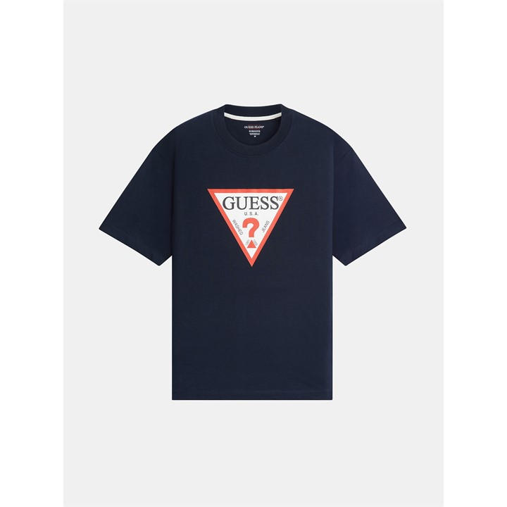 Guess Men's Blue Jeans Iconic Tee in Size M, Sports Direct