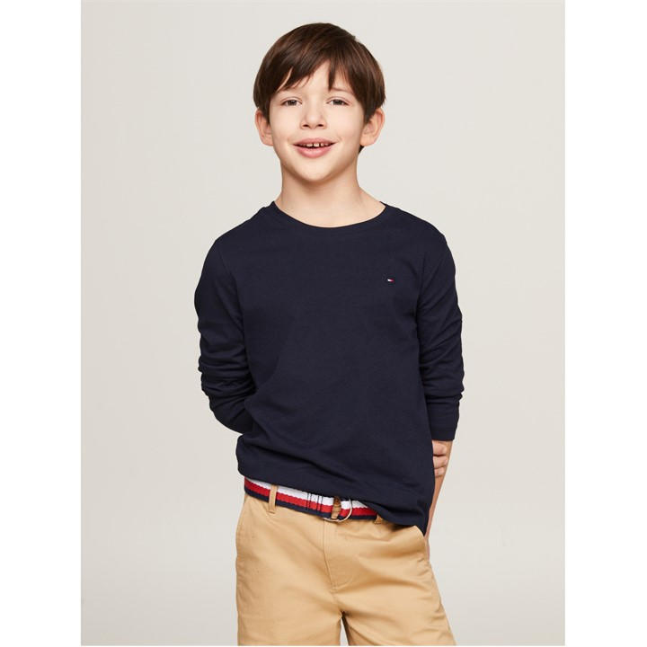 Tommy Hilfiger Boys Blue Basic Cn Knit L/S