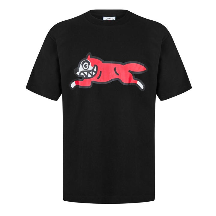 Icecream Men's Black Running Dog T-Shirt in Size XS, Sports Direct
