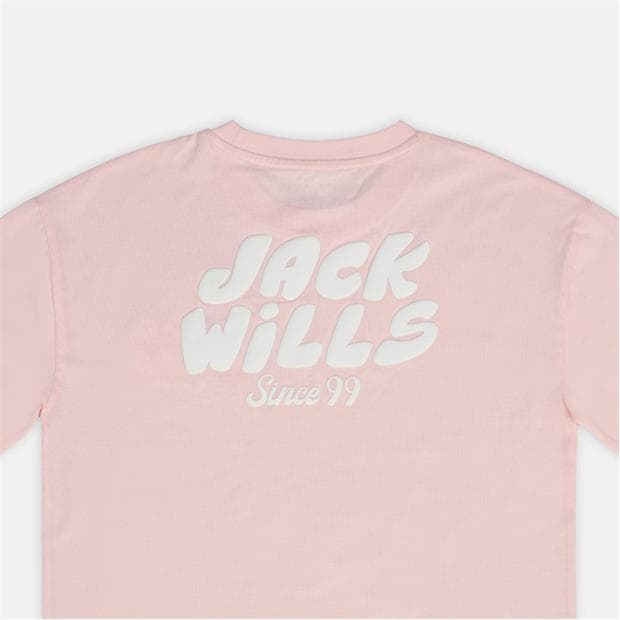 Pink - Jack Wills - Kids' Cotton Short Sleeve Crew Neck T-Shirt