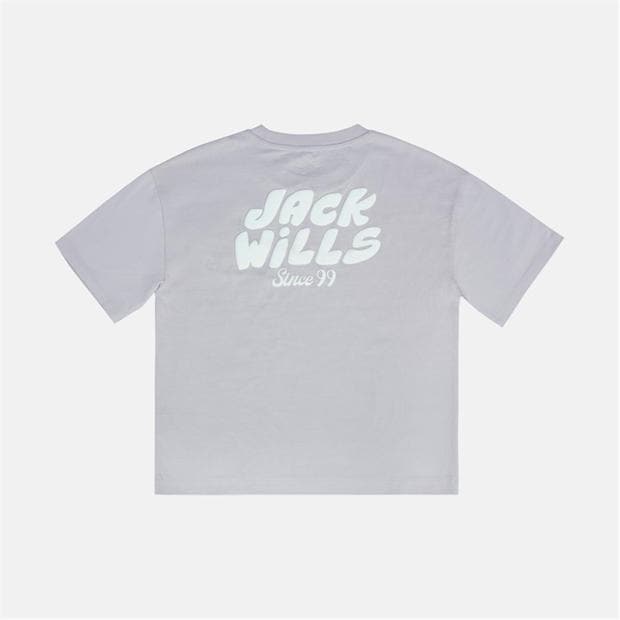 Lilac - Jack Wills - Kids' Cotton Short Sleeve Crew Neck T-Shirt
