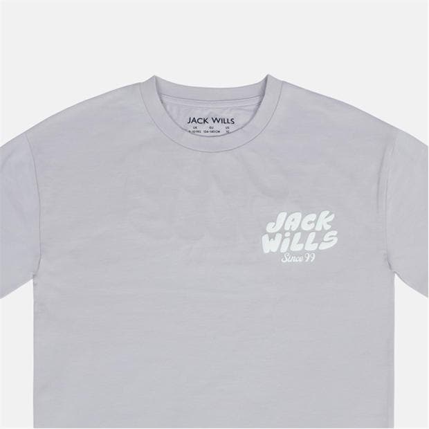 Lilac - Jack Wills - Kids' Cotton Short Sleeve Crew Neck T-Shirt