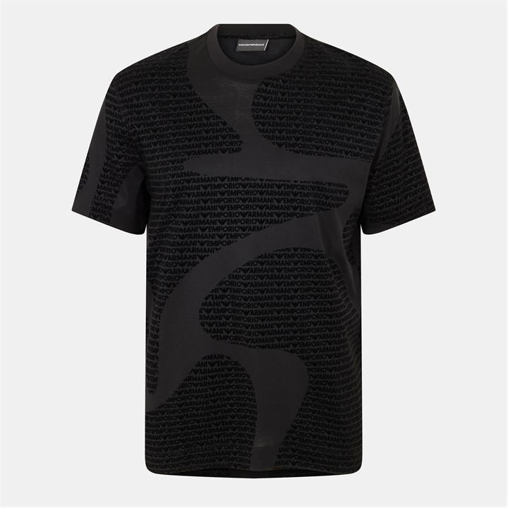 Emporio Armani Men's Black Regular Fit T-Shirt in Size 2XL, Sports Direct