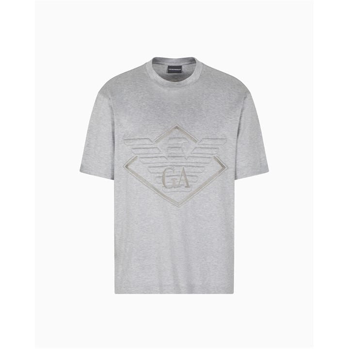 Emporio Armani Men's Grey Regular Fit T-Shirt in Size 2XL, Sports Direct