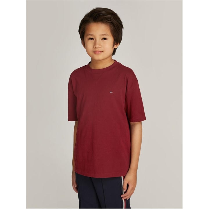 Tommy Hilfiger  Kids Red Original T Shirt 's in Size 8 - 9 Years, Sports Direct