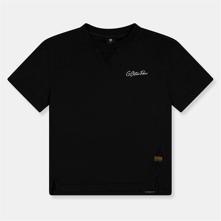 G Star Boys Black Kids' Logo T-Shirt in Size 14 - 16 Years, Sports Direct