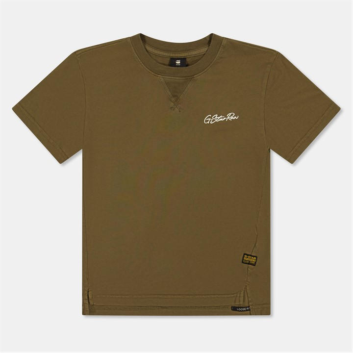 G Star Boys Green Kids' Logo T-Shirt in Size 14 - 16 Years, Sports Direct