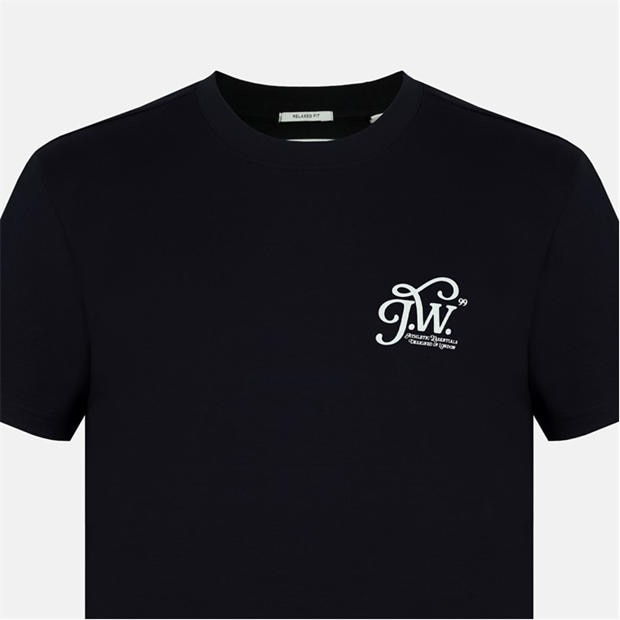 Black - Jack Wills - Men's Script Cotton Short Sleeve Crew Neck Oversized T-Shirt