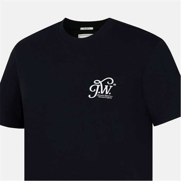 Black - Jack Wills - Men's Script Cotton Short Sleeve Crew Neck Oversized T-Shirt