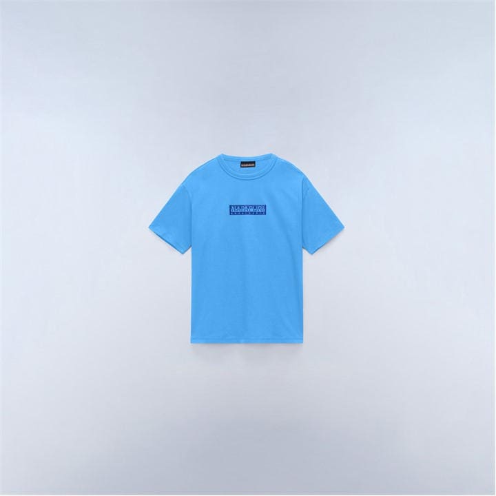 Napapijri Boys Blue Napa Box Logo Tee  in Size 9 - 10 Years, Sports Direct
