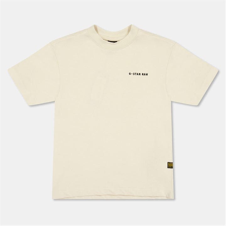 G Star Boys Cream Kids' T-Shirt in Size 8 - 9 Years, Sports Direct