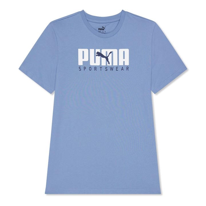 Puma  Kids Blue ' Key Graphic T-Shirt in Size 5 - 6 Years, Sports Direct